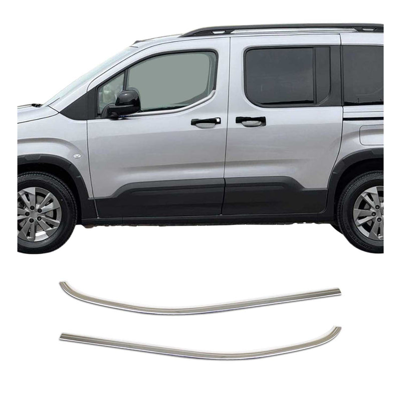 Fensterleisten Zierleisten für Peugeot Rifter 2019-2021 Edelstahl Chrom 2tlg