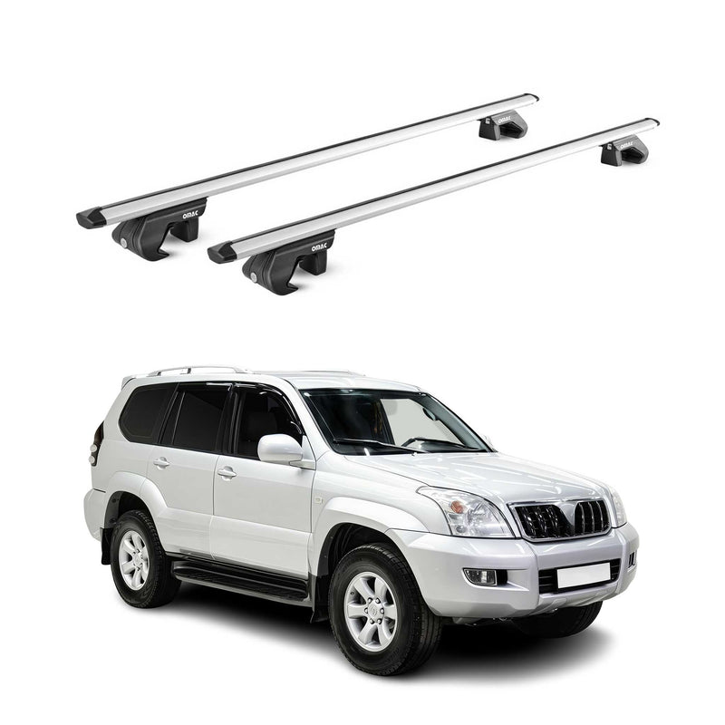 Dachträger für Toyota Land Cruiser 125 155 2002-2021 3 tür 90kg Alu ABE Silber