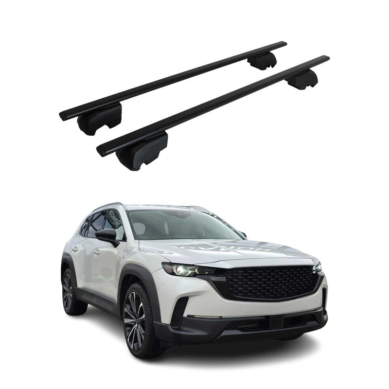 Dachträger Grundtäger für Mazda CX-50 2023-2025 75kg Metall Schwarz 2 tlg