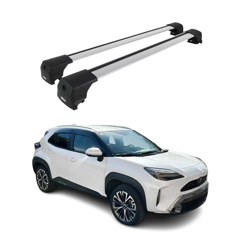 Dachträger Grundtäger für Toyota Yaris Cross 2020-2025 75kg Alu Silber 2 tlg
