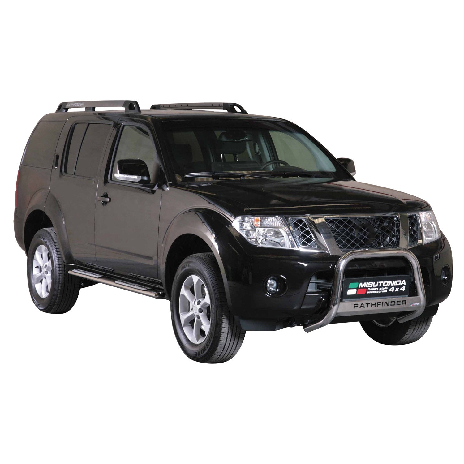 Edelstahl Seitenschweller Schwellerrohre für Nissan Pathfinder 2010-2013 Silber