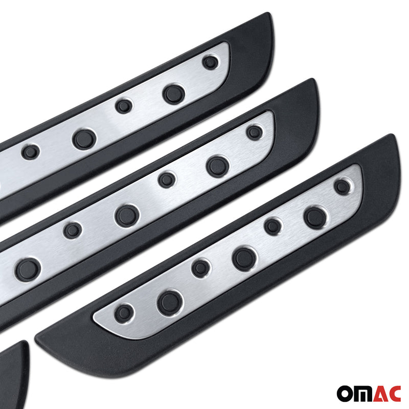 Door sill trims for Opel Astra G 1998-2009 silver steel 4 pieces