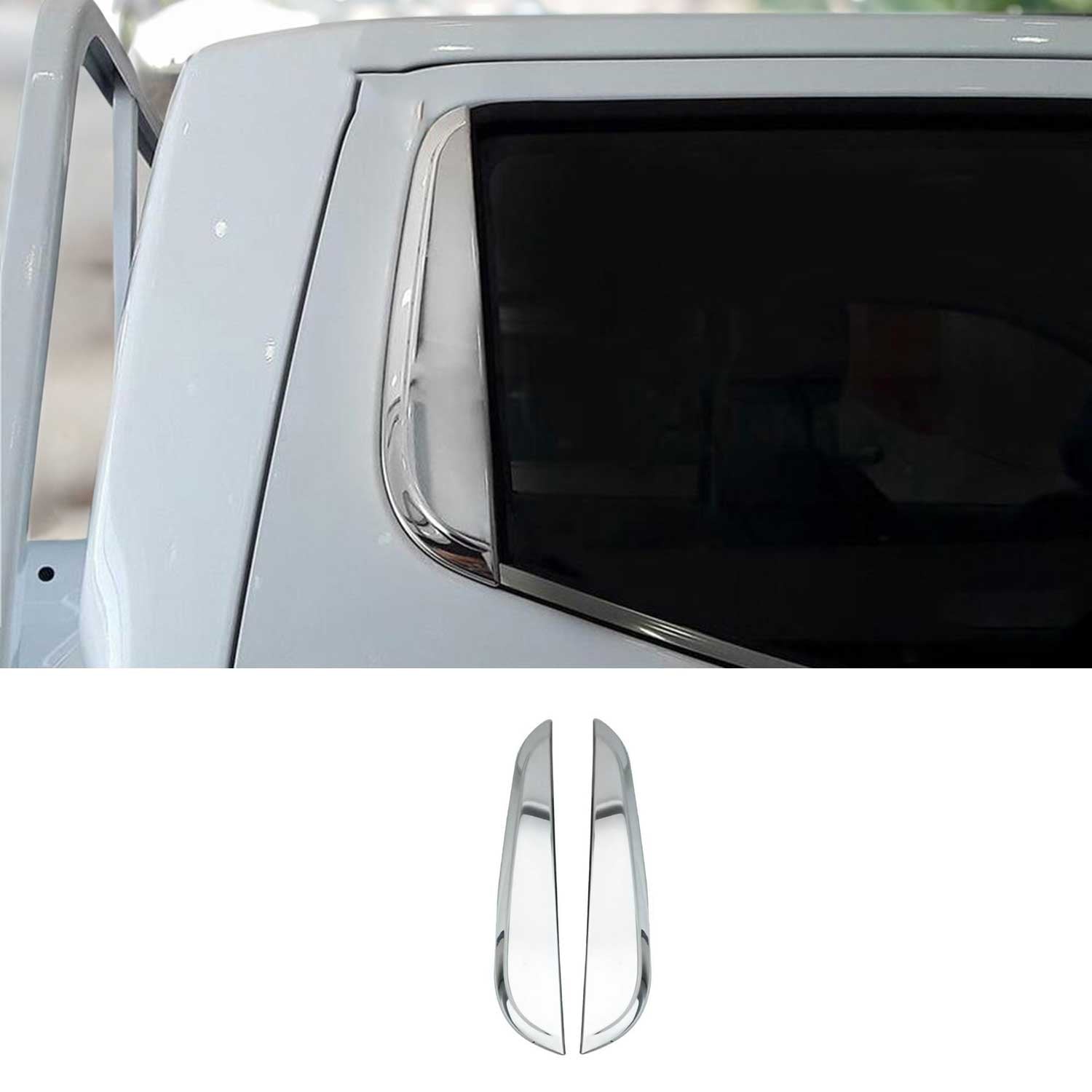 B-Säule Türsäulen Verkleidung für Nissan Navara 2015-2020 Edelstahl Chrom 2tlg