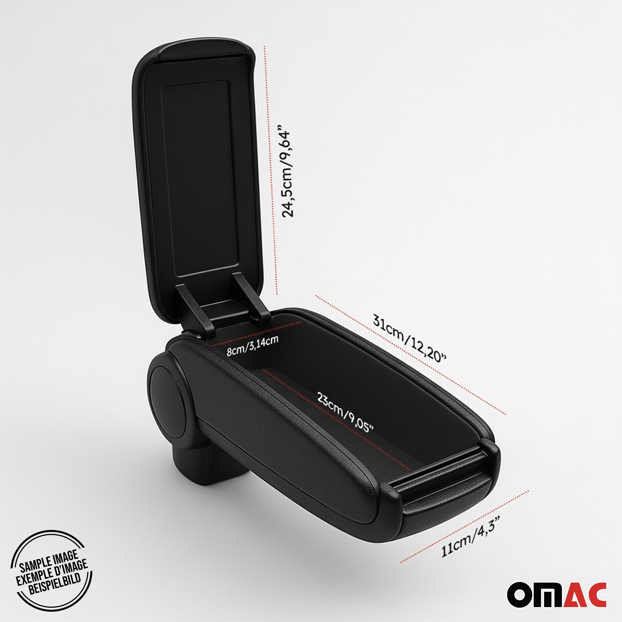 Mittelarmlehne Armlehne für Dacia Duster 2 2018-2024 PU-Leder ABS Schwarz