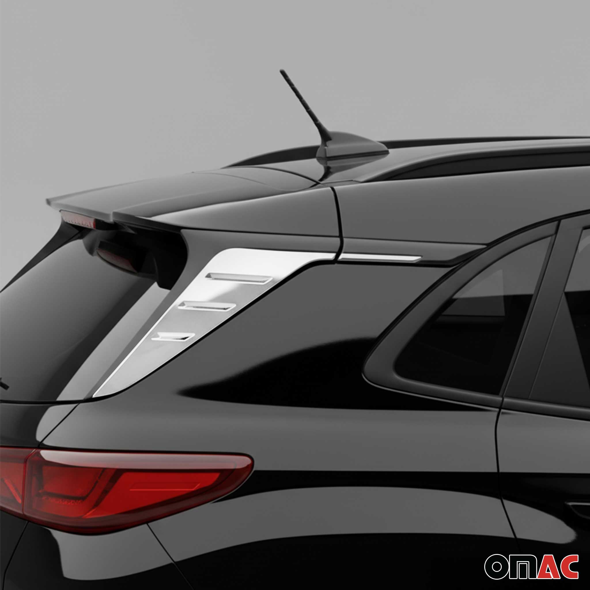 Spoiler Leiste Kofferraum Leiste für Hyundai Kona 2017-2020 Edelstahl Chrom 4x