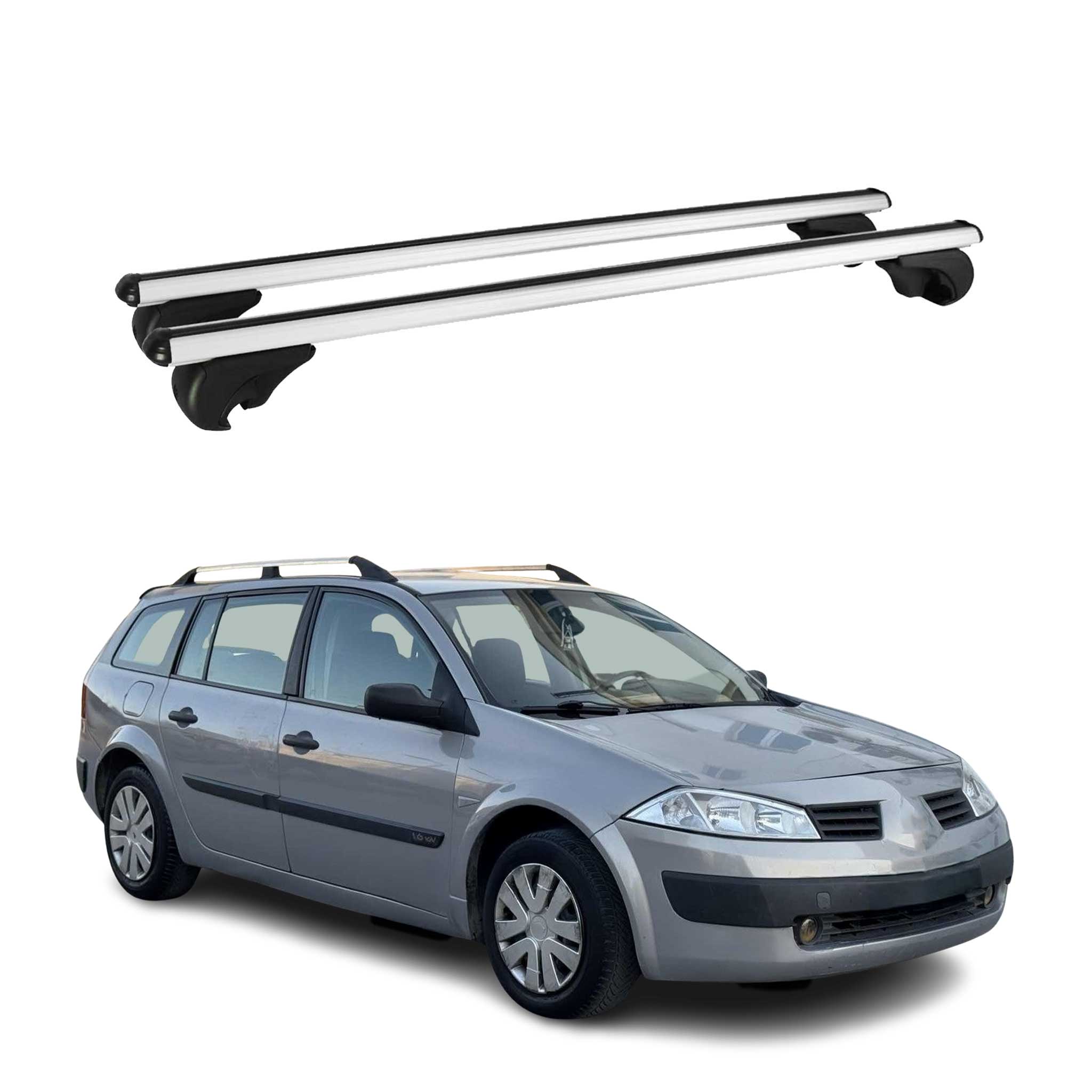 Dachträger für Renault Megane Grandtour 2002-2006 Pre-FL 75kg Alu Silber 2x