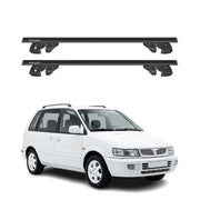 Dachträger Grundtäger für Mitsubishi Space Runner 1991-2005 Alu TÜV Schwarz 2tlg