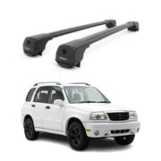Dachträger Grundträger für Suzuki Grand Vitara 1998-2005 Aluminium Schwarz 2tlg