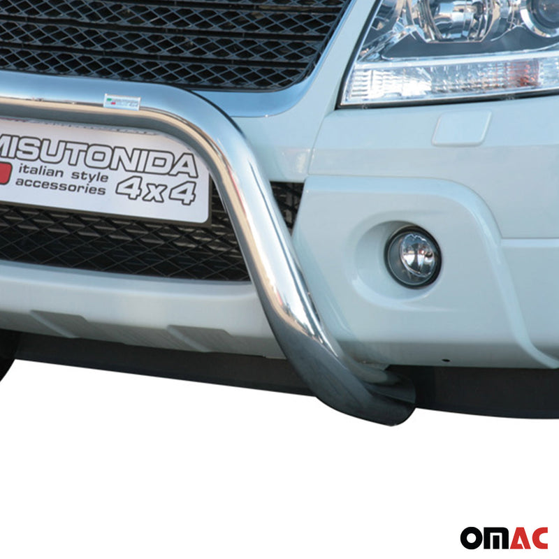 Frontbügel Frontschutzbügel für Suzuki Grand Vitara 2009-2011 ø76mm Stahl Silber