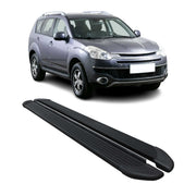 Trittbretter Seitenschweller für Citroën C-Crosser 2007-2013 Alu Schwarz 2tlg