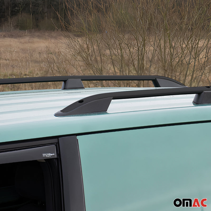 Dachreling Dachgepäckträger für VW ID.Buzz 2022-2025 Alu Schwarz 2 tlg