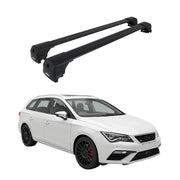 Dachträger Grundtäger für Seat Leon Cupra ST III 2015-2020 Aluminium Schwarz 2x