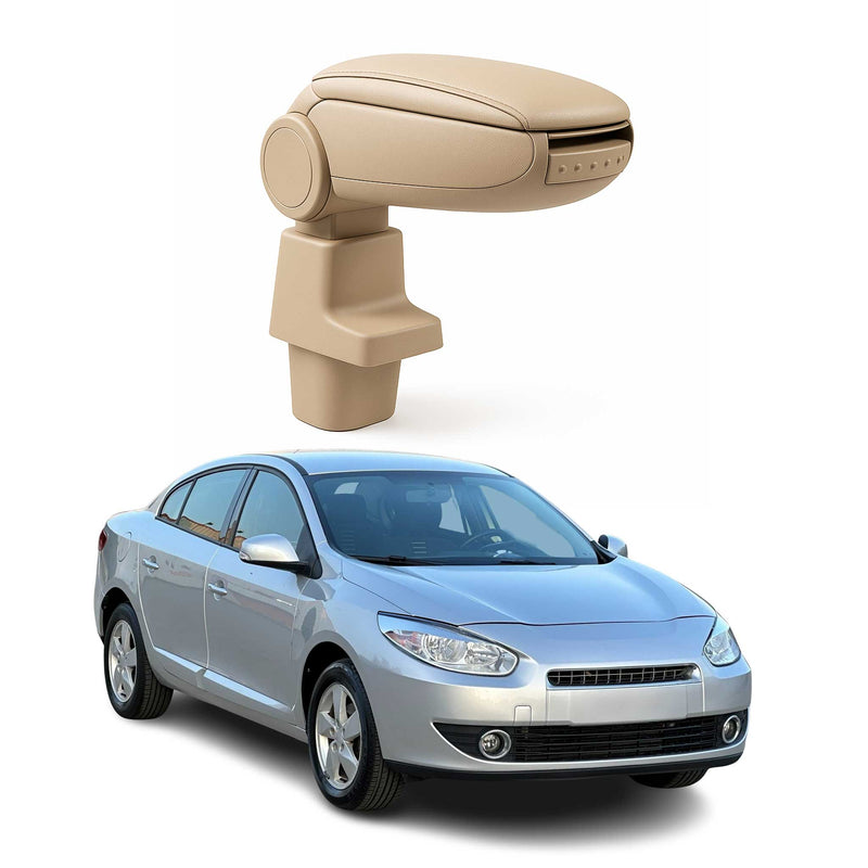 Mittelarmlehne Armlehne für Renault Fluence 2010-2018 PU-Leder ABS Beige