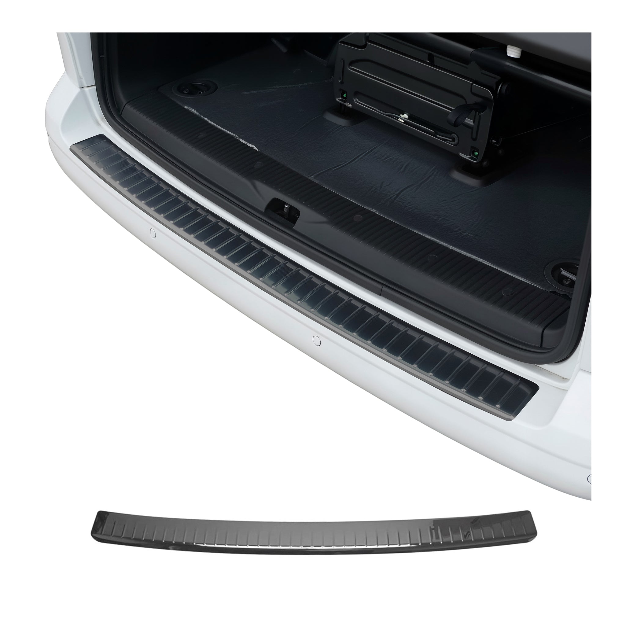 Ladekantenschutz für VW T5 Transporter Multivan Caravelle 2003-2015 Dunkel Chrom