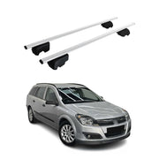 Dachträger Grundtäger für Opel Astra H Kombi 2004-2010 75kg Metall Silber 2 tlg