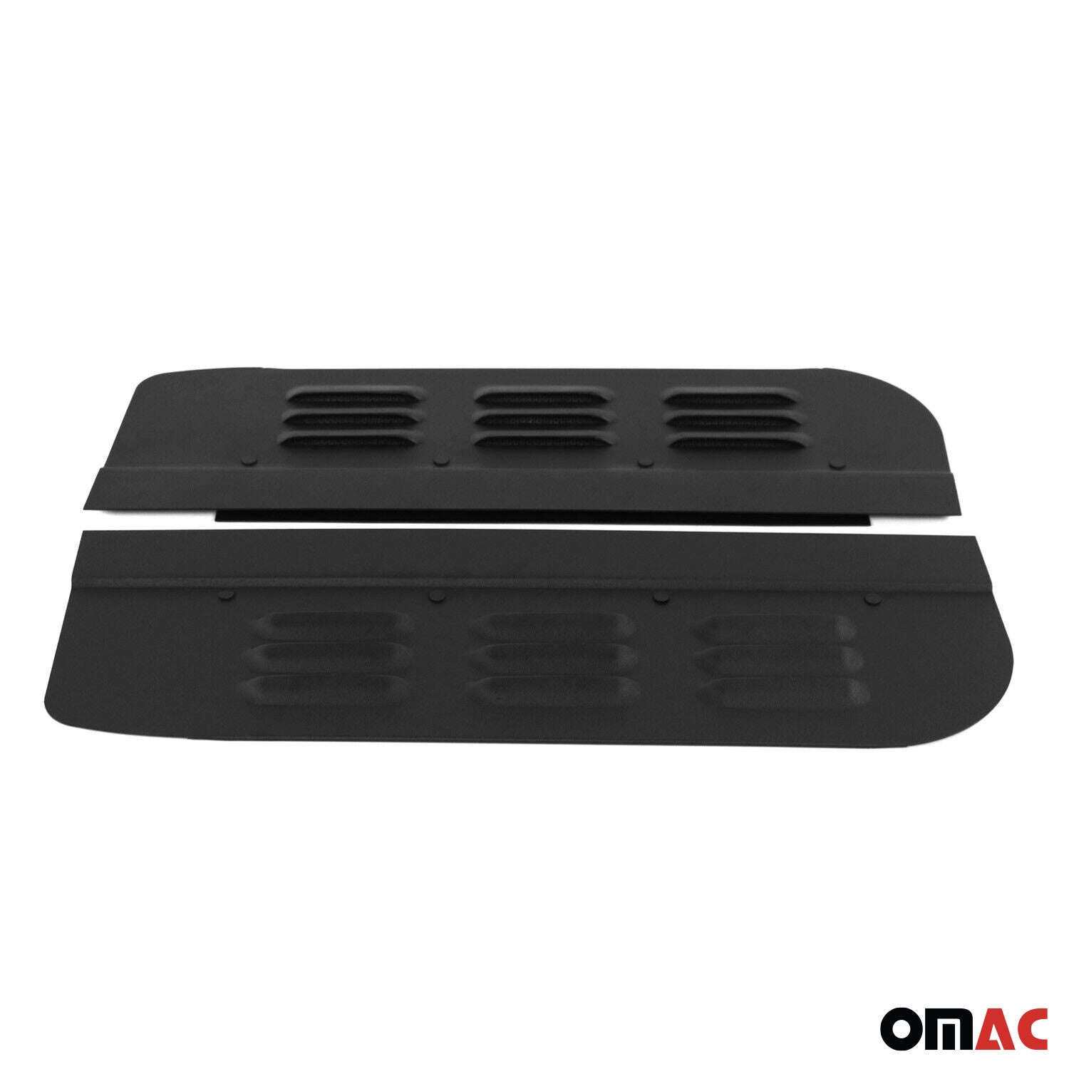 Lüftungsgitter Be & Entlüftung für Fiat Ducato 1993-2006 Aluminium Schwarz 2tlg