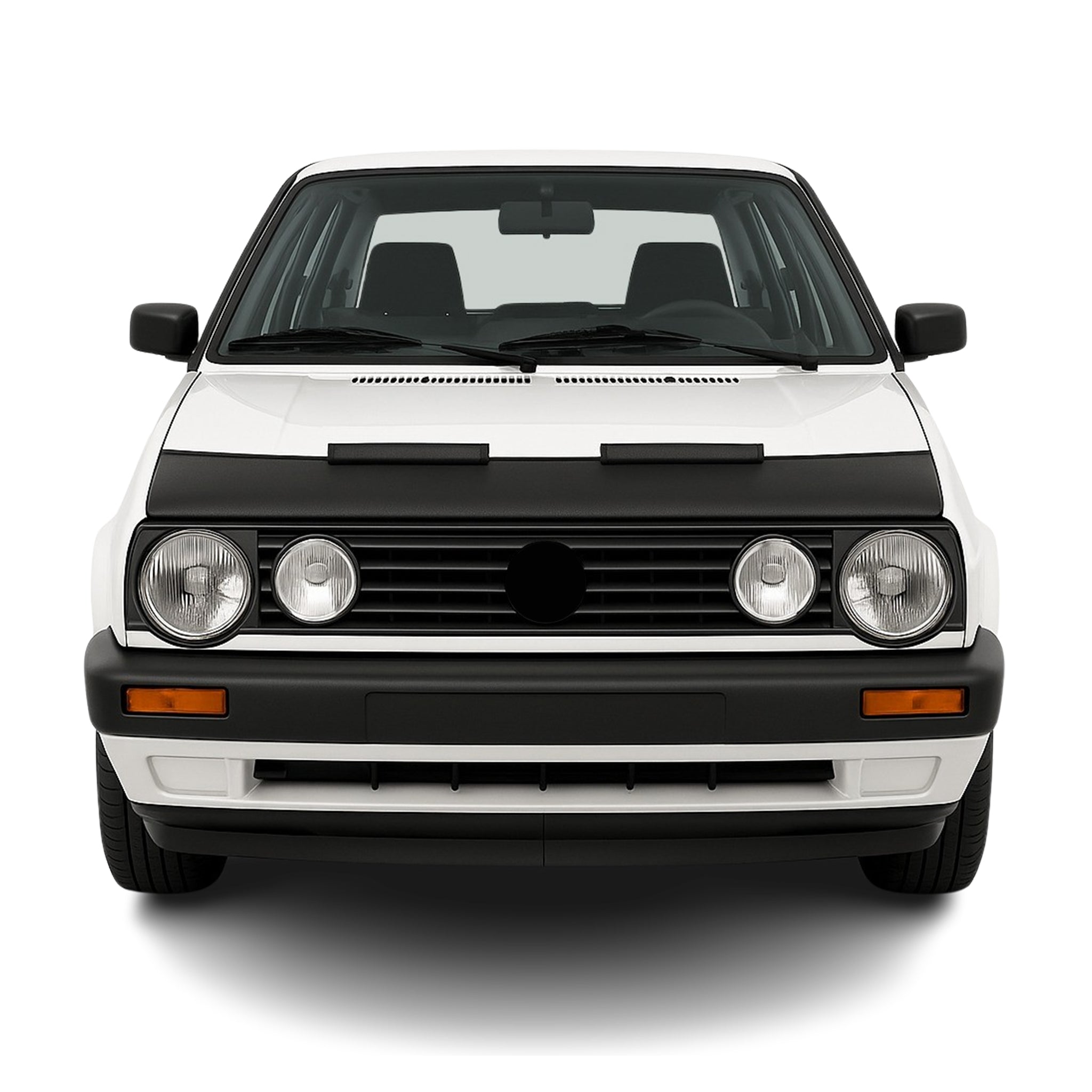 Haubenbra Steinschlagschutz Bonnet Bra für VW Golf 1983-1991 Schwarz Halb