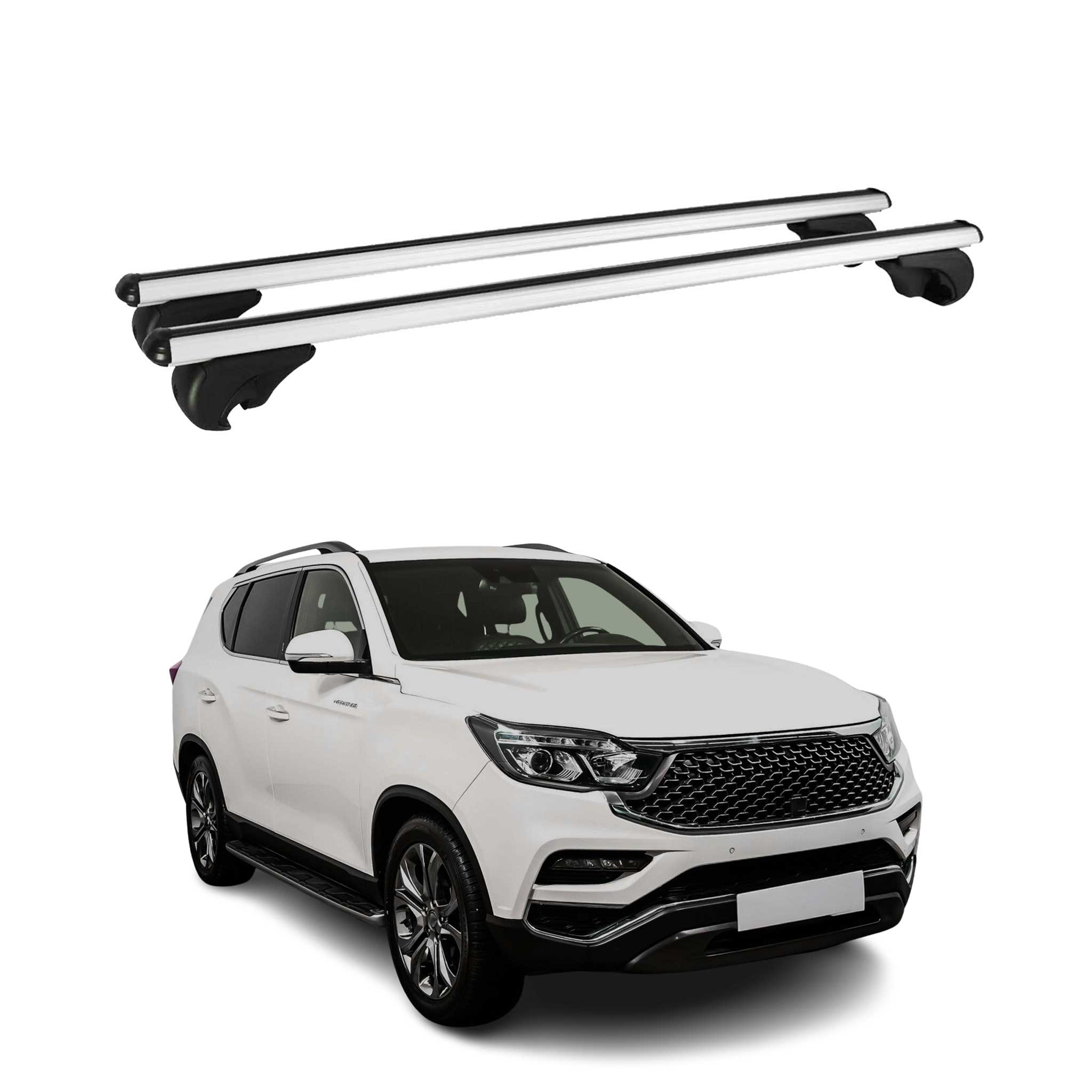 Dachträger für Ssangyong Rexton Y400 2017-2023 Gepäckträger Grundträger Schwarz