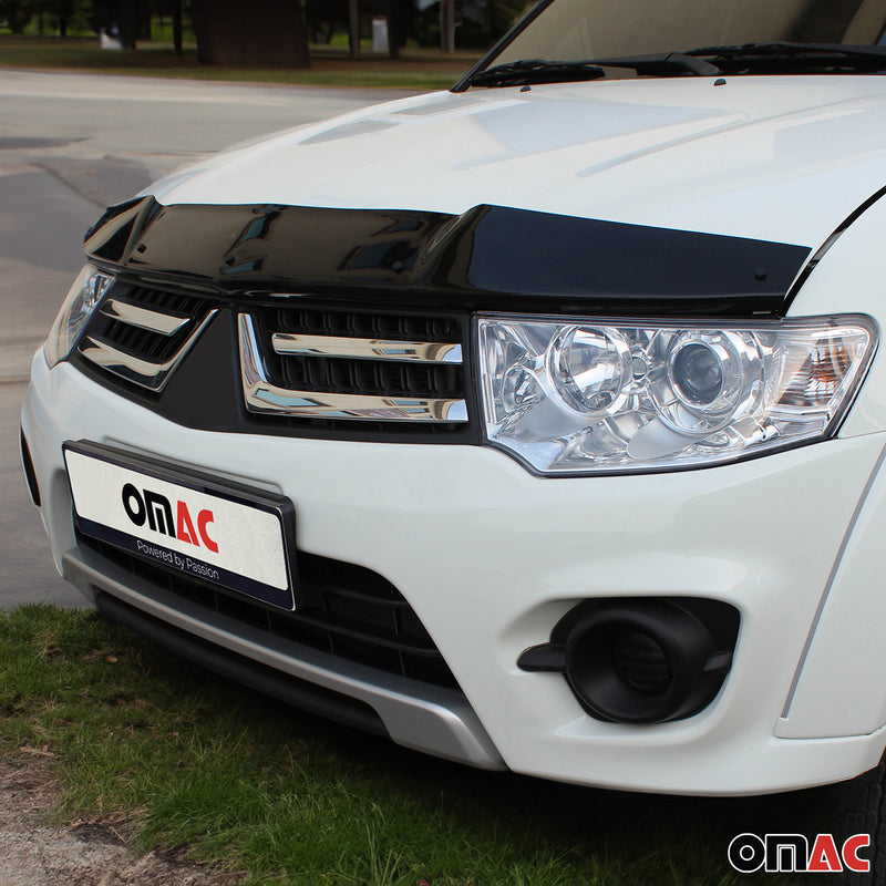 Bonnet deflector insect protection for Mitsubishi L200 2006-2015 dark