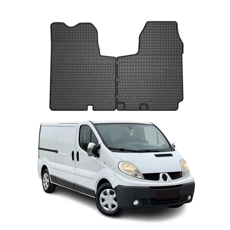 OMAC Gummi Fußmatten für Renault Trafic 2001-2014 Automatten Gummi Schwarz 2tlg