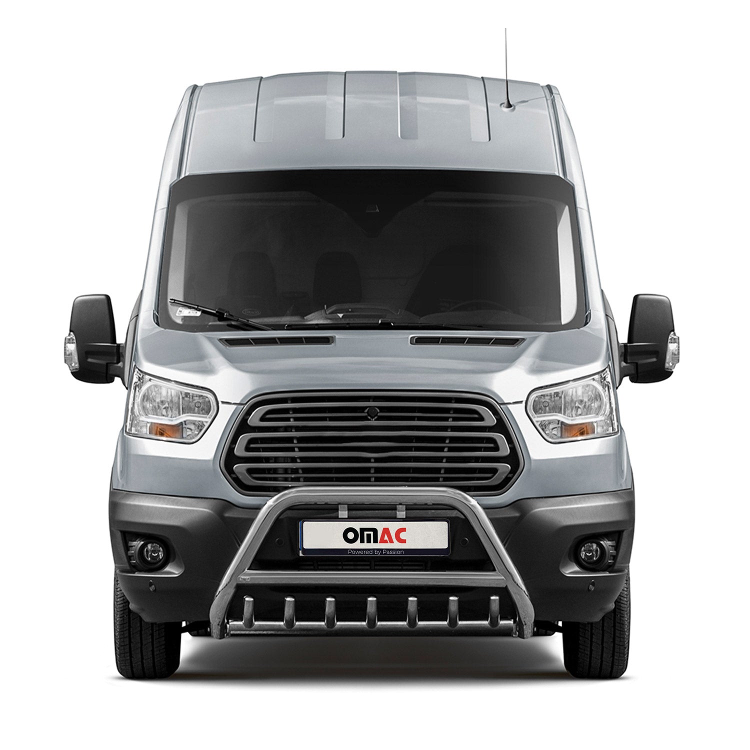 Frontbügel Frontschutzbügel für Ford Transit 2015-2019 mit ABE Rammschutz Silber