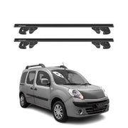 Dachträger Grundtäger für Renault Kangoo II 2007-2021 Alu 90kg TÜV Schwarz 2tlg