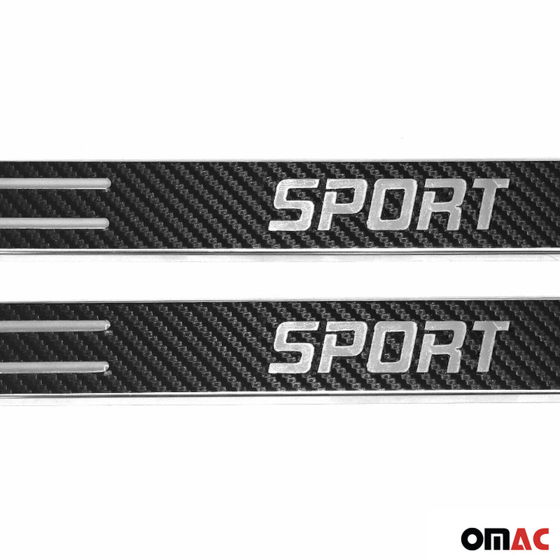 Einstiegsleisten Türschweller Sport für BMW 1er 2011-2025 Chrom Kohlefaserfolien