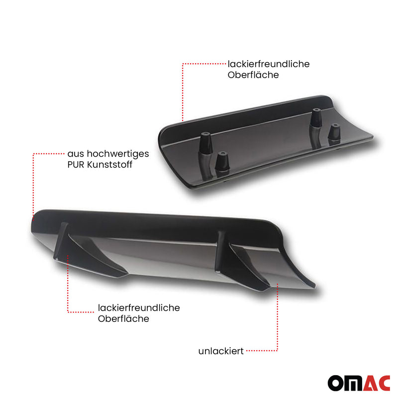 Heckschürzenansatz Heck Diffusor für Mazda 3 BK 2006-2009 Unlackiert Kunststoff