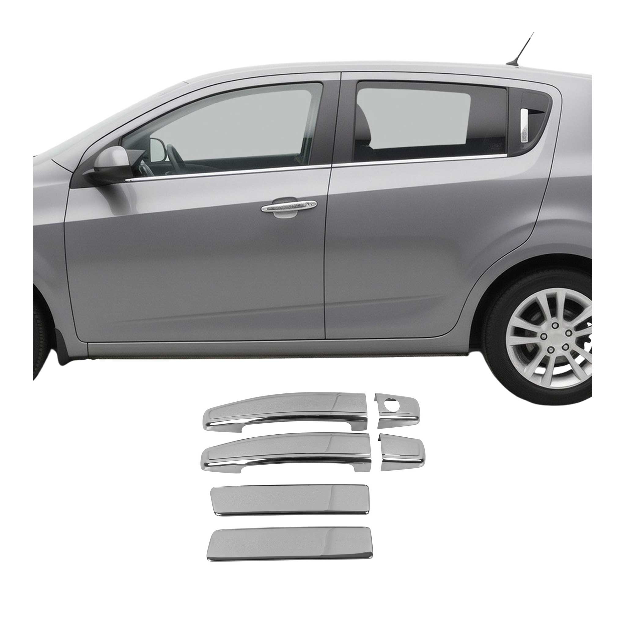 Chrom Türgriff Blende für Chevrolet Aveo 2011-2021 4-Tür Edelstahl 6tlg