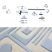 Innenraum Dekor Cockpit für Hyundai Lantra 1995-2000 Aluminium Optik 13tlg