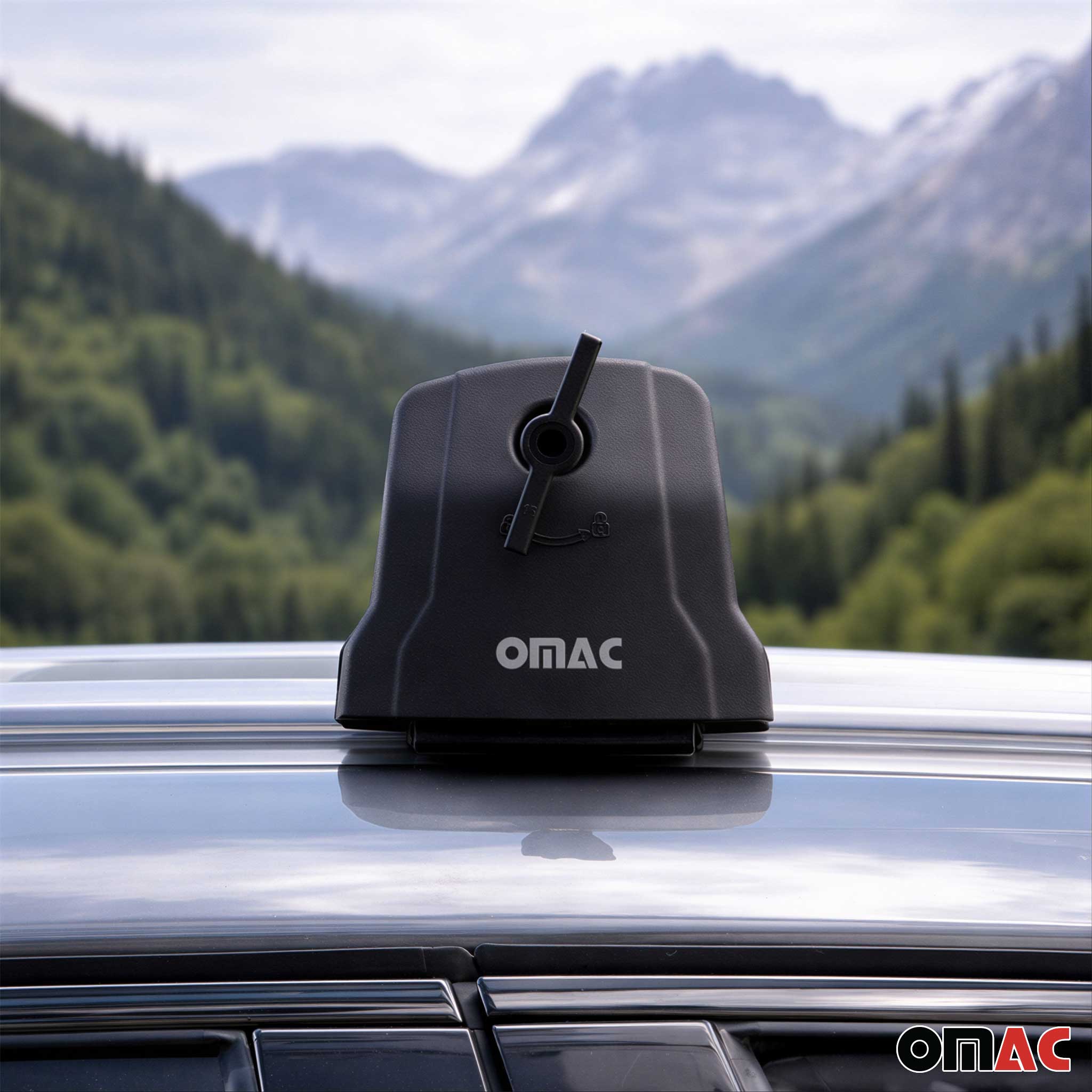 Dachträger Grundtäger für Audi Q3 mk1 2011-2018 75kg Aluminium Schwarz 2 tlg