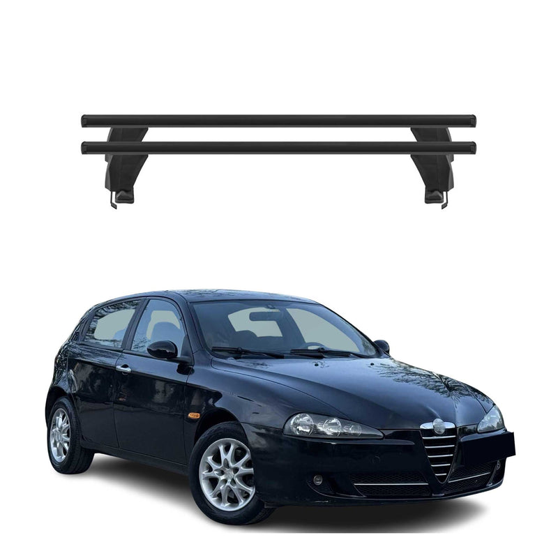 Menabo Dachträger Grundtäger für Alfa Romeo 147 3tür 2000-2010 50kg Alu Schwarz