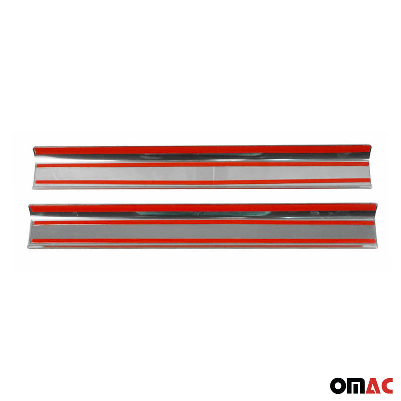 Einstiegsleisten Türschutzleisten für VW Lupu Fox Fan Edelstahl Silber 2tlg