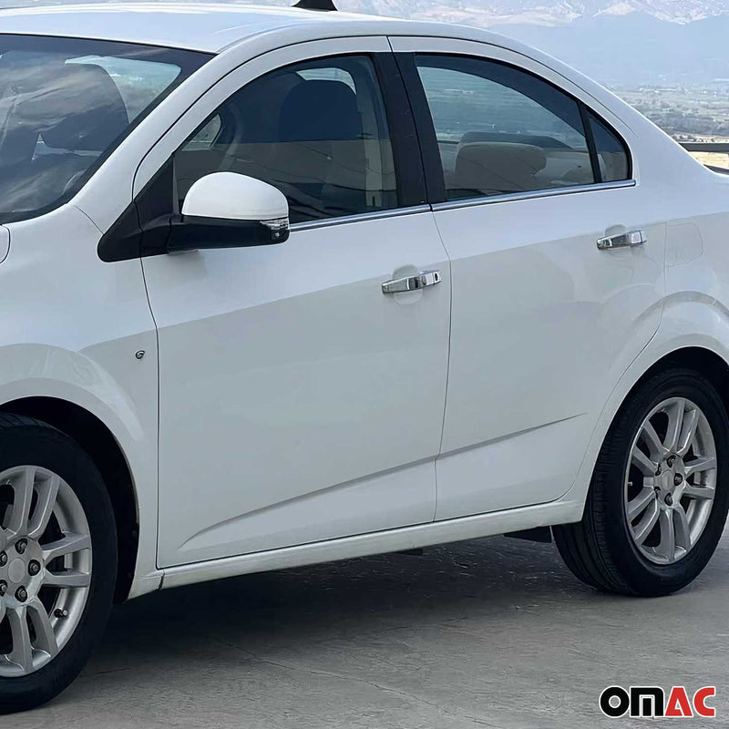 Fensterleisten Zierleisten für Chevrolet Aveo Limousin 2012-2021 Edelstahl 4tlg