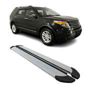 Seitenschweller Trittbretter Schweller für Ford Explorer 2011-2020 Alu Grau