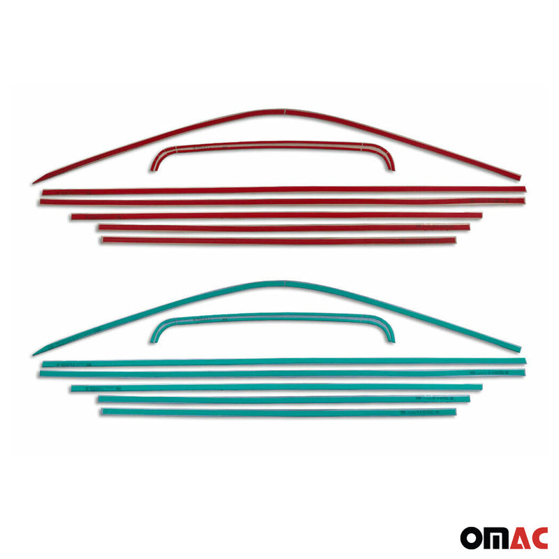 Fensterleisten Zierleisten für VW Caravelle T5 2003-2015 Kurzer Edelstahl 14tlg