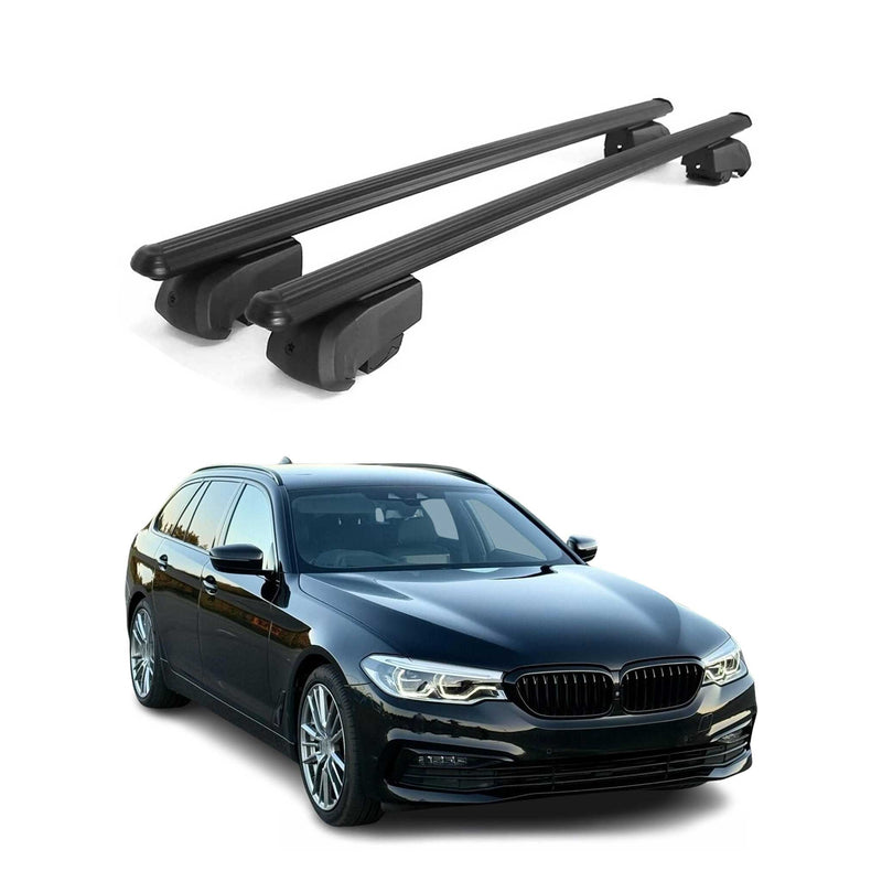 Dachträger Gepäckträger für BMW 5er G31 Touring 2017-2023 ABE Alu Schwarz 2x