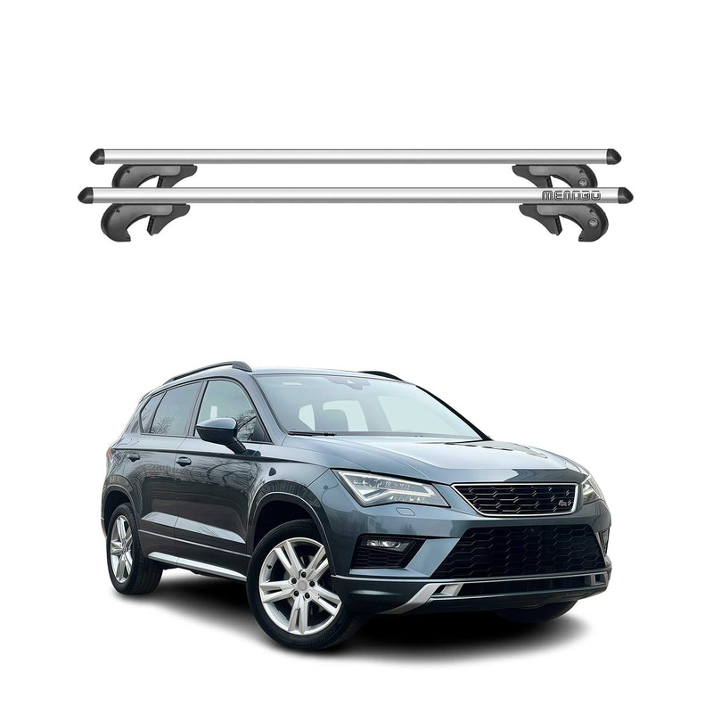 Menabo Dachträger Grundtäger für Seat Ateca 2016-2025 90kg Alu Silber 2x