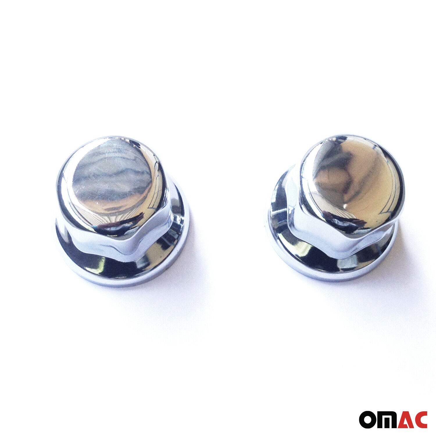 60x Glänzend Chrom Radmutterkappen Schutz Ø33mm für hohe Schrauben / LKW
