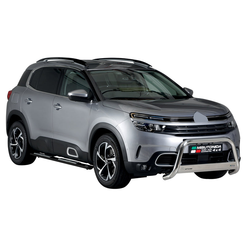 Stahl Seitenschweller Schwellerrohre für Citroen C5 Aircross 2018-2022 Schwarz