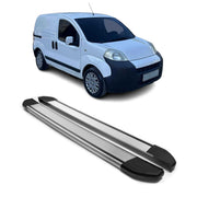 Alu Seitenschweller Trittbretter für Peugeot Bipper 2007-2024 Silber 2tlg