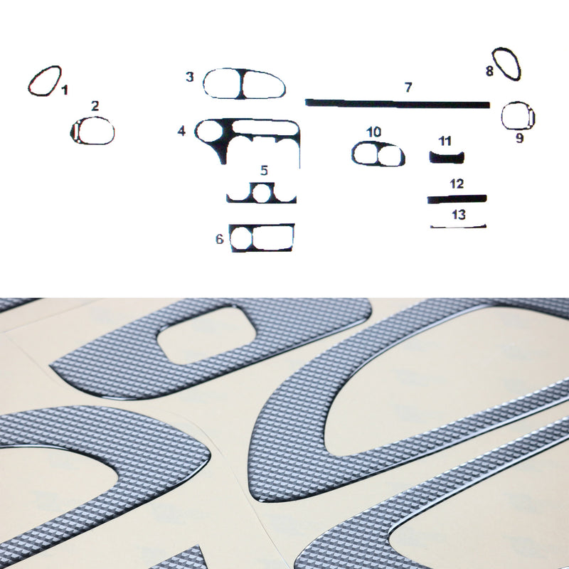 Innenraum Dekor Cockpit für Hyundai Lantra 1995-2000 Carbon Optik 13tlg