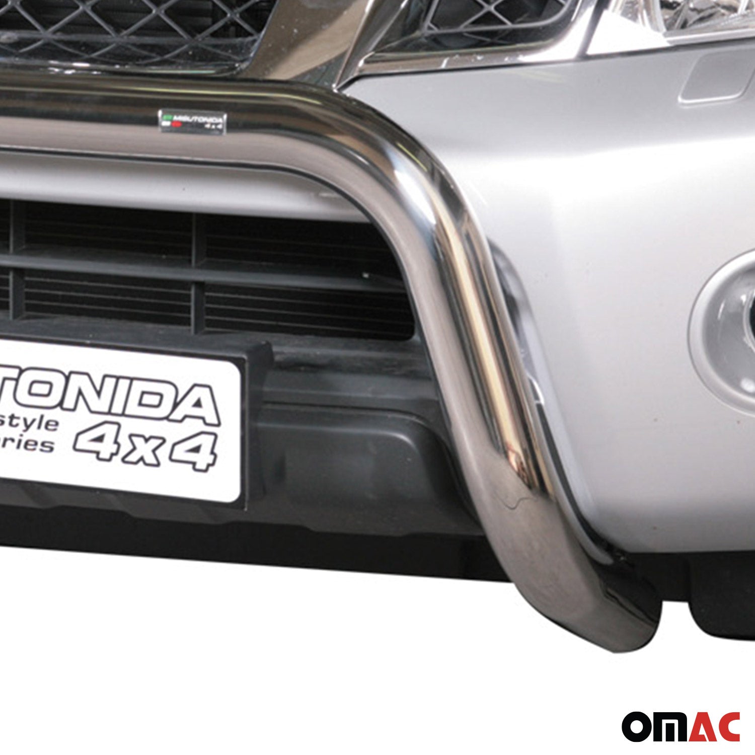 Frontbügel Frontschutzbügel für Nissan Navara 2005-2010 ø76mm Stahl Silber