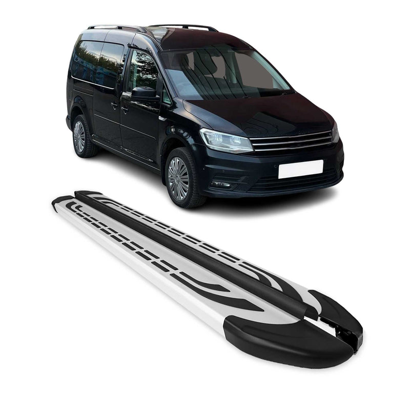 Trittbretter Seitenschweller Seitenbretter für VW Caddy Maxi 2003-2020 Alu Grau