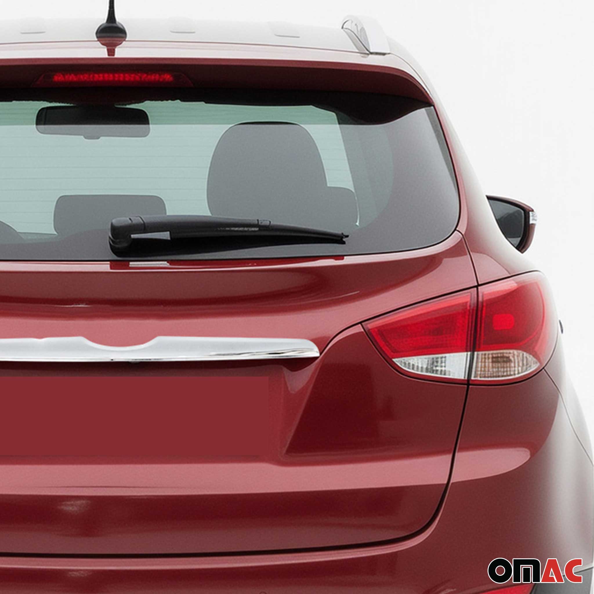 Kofferraumleiste Heckklappe Leiste für Hyundai ix35 2010-2015 Chrom ABS Silber