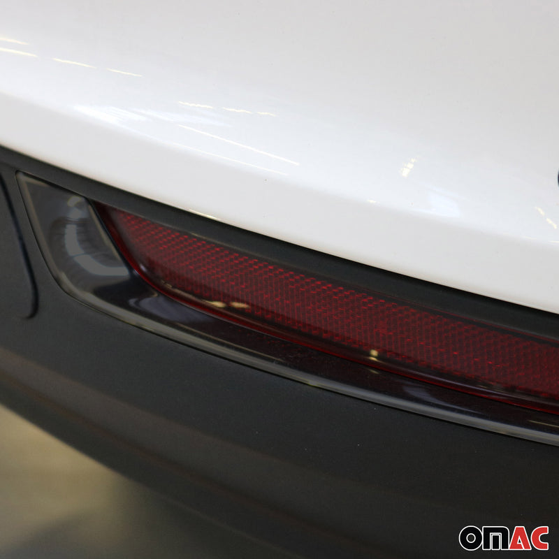 Reflektor Blenden Reflektorleiste für Fiat Tipo 2015-2025 Edelstahl Dunkel 2tlg