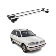 Dachträger Grundträger für Kia Pride Kombi 1991-2000 TÜV Aluminium Silber 2tlg