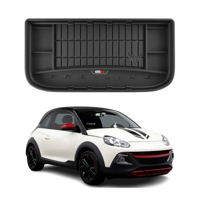 OMAC Gummi Kofferraumwanne für Opel Adam 2012-2019 TPE Laderaumwanne Schwarz