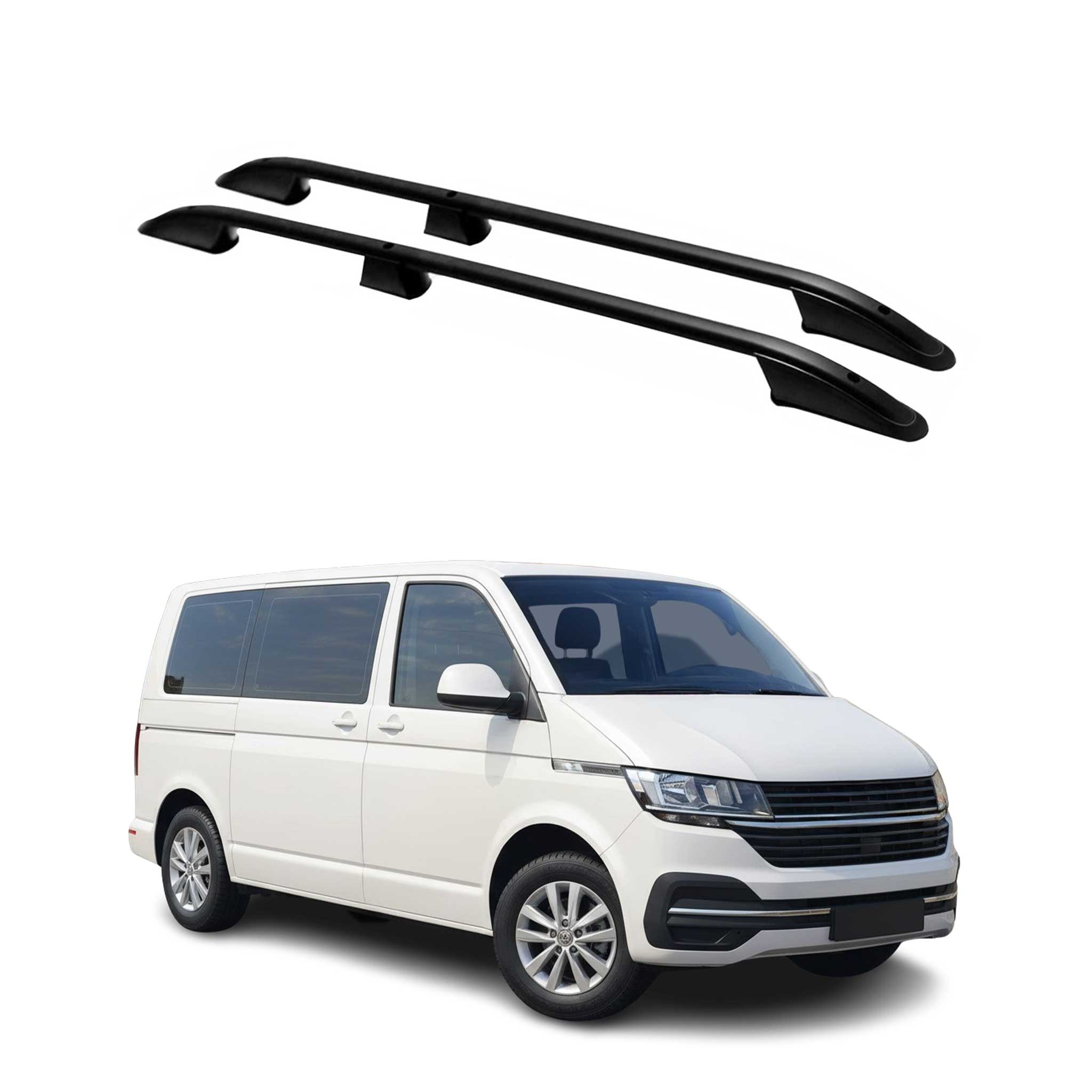 Dachreling Relingträger für VW Transporter T7 2023-2026 L1 kurzer Schwarz 2 tlg