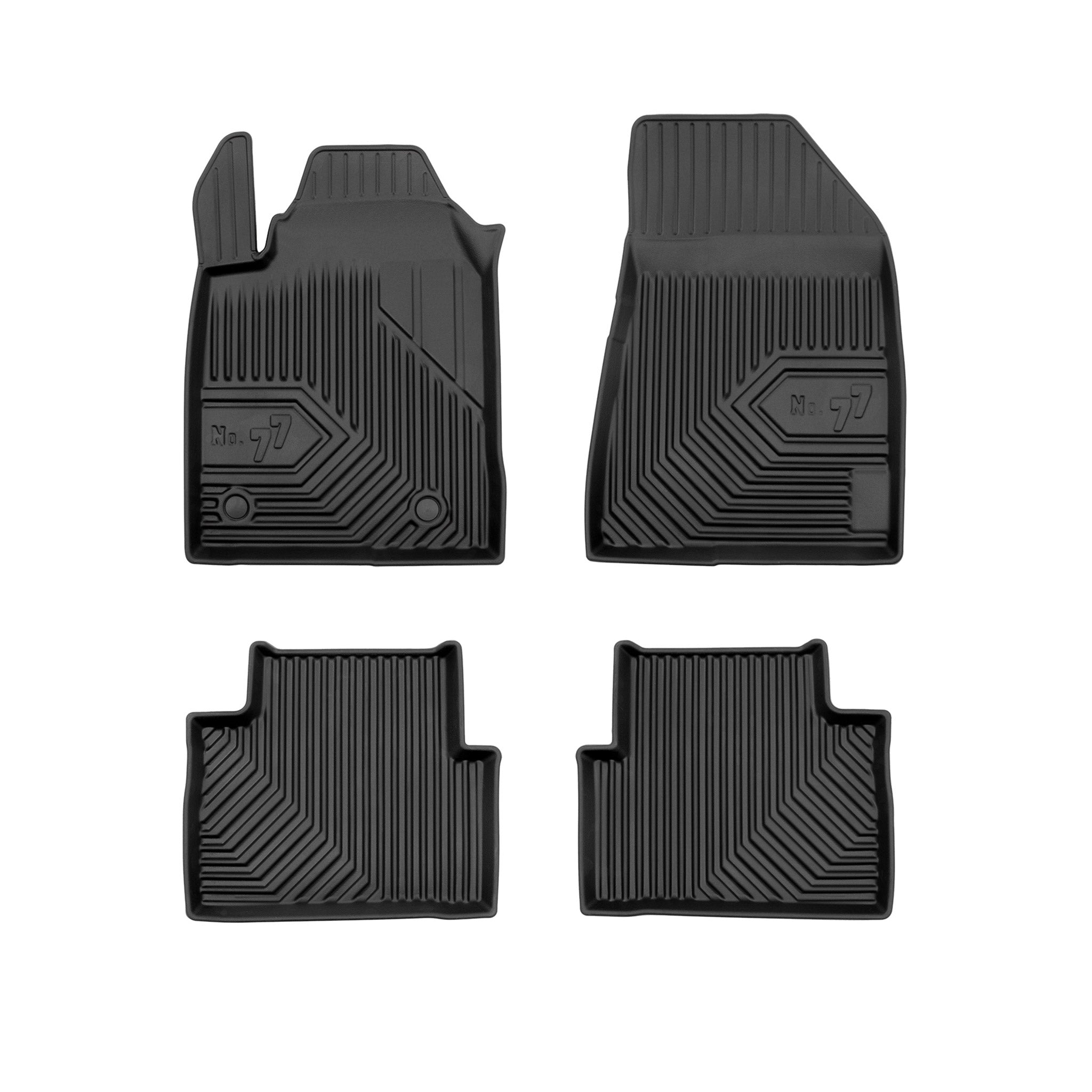 Fußmatten Gummimatten für Alfa Romeo Giulietta 2010-2020 TPE Schwarz 4 teile